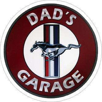 Dads Mustang Garage Sticker