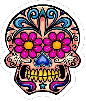 Flower Skull Sticker