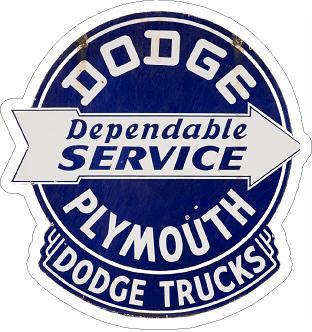 Dodge Plymouth Dependable Service Sticker
