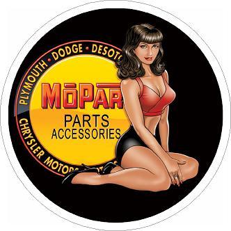 Mopar Parts Pinup Sticker