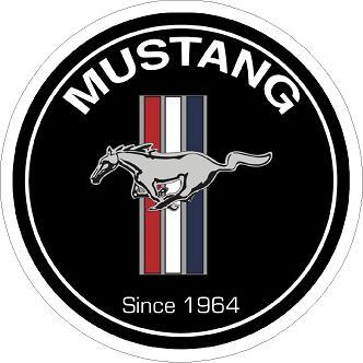 Mustang Logo Black Sticker