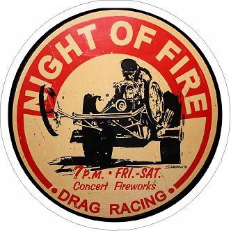 Night of Fire Drag Racing Sticker