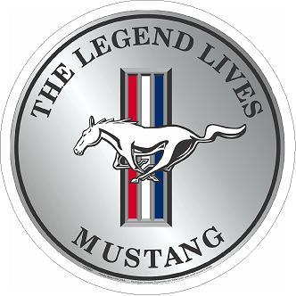 The Legend Lives Mustang Sticker