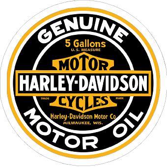 Harley Davidson Motor Oil Sticker