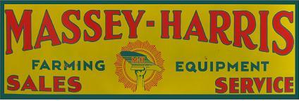 Massey Harris Sales and Service Sticker