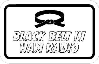 Black Belt in Ham Radio Sticker