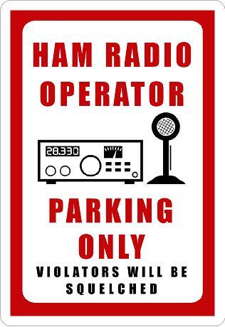 Ham Parking Only Sticker