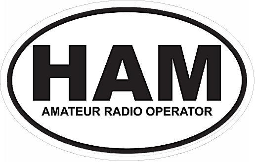 Ham Radio Operator Oval Sticker