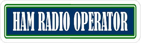Ham Radio Operator Street Sign Sticker