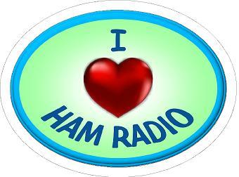 I Love Ham Radio 2 Sticker