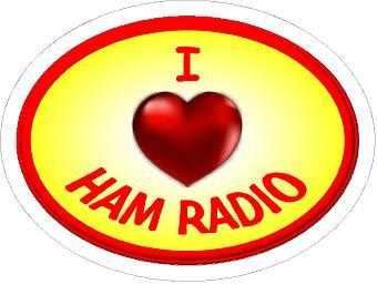 I Love Ham Radio Sticker