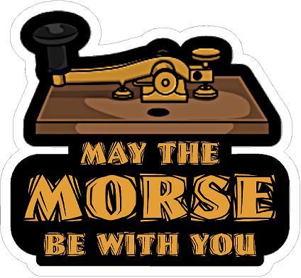 May The Morse be With You Sticker