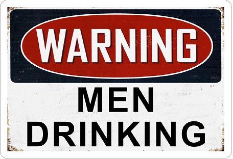 Men Drinking Sticker