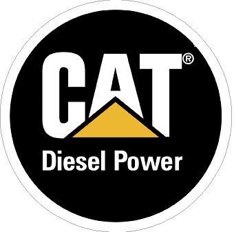 Cat Diesel Black Logo Sticker